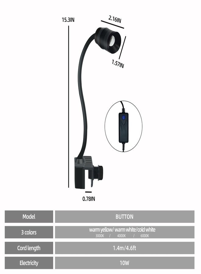 UPETTOOLS Aquarium Light Full Spectrum Fish Tank Lights LED Zoom Lights for Plants 3 Colors Adjustable Focal Length 10w - Image 5